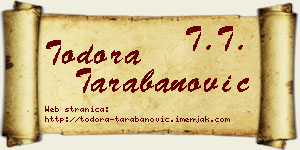 Todora Tarabanović vizit kartica